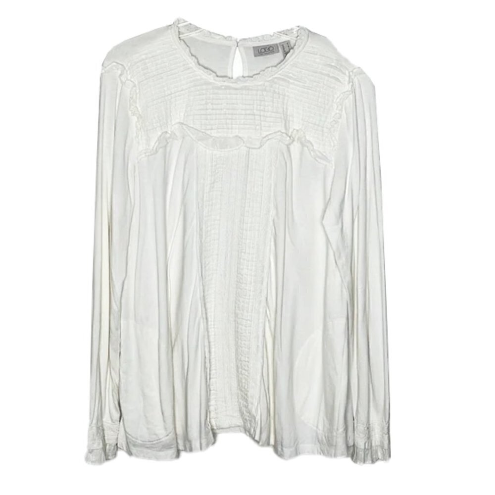 ❤️ 🆕 LOGO Lori Goldstein Blouse Size M